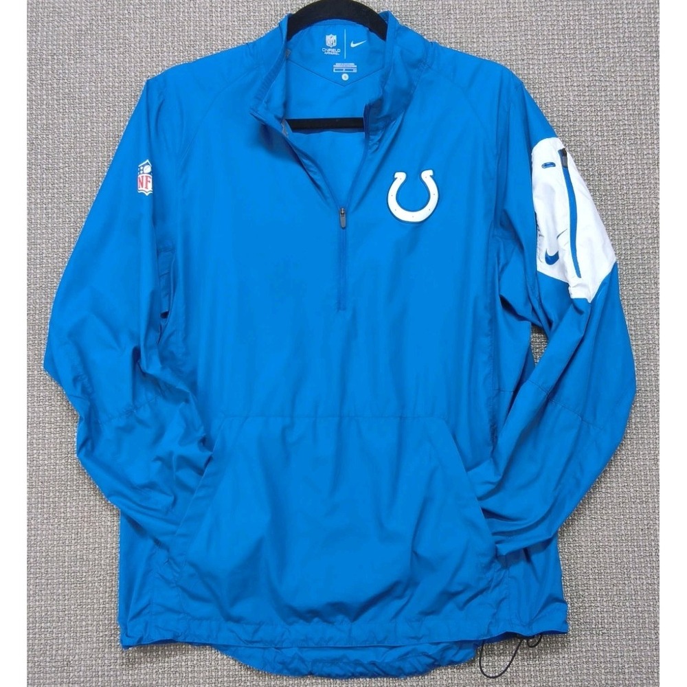 Nike NFL On-Field Indianapolis Colts 1/4 Zip Windbreaker Jacket – Men's Small